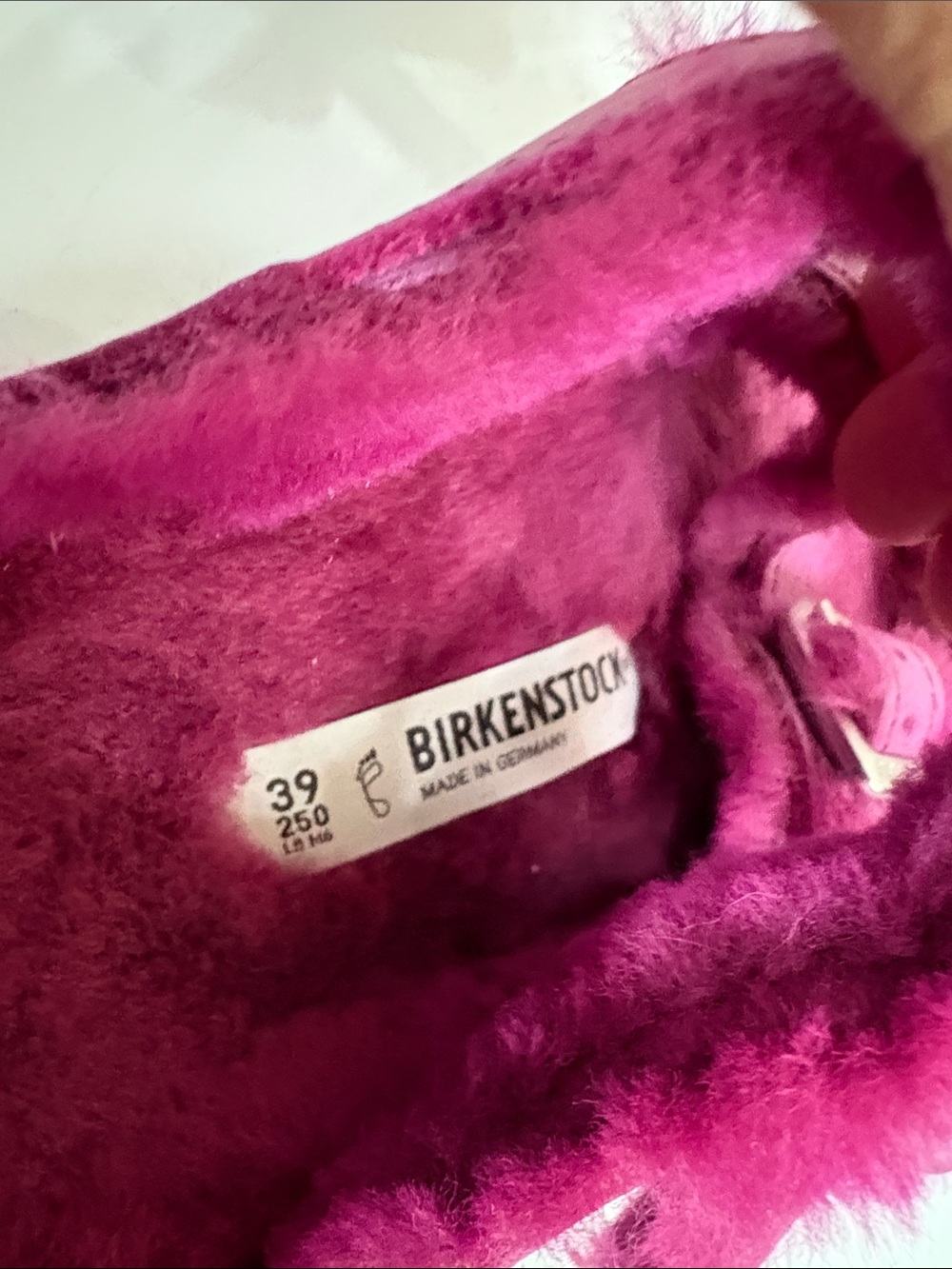 Birkenstock Arizona Shearling Triple-Strap Sandals - Fuchsia - Picture 8 of 11